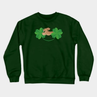 American Cocker Spaniel Dog with Cloverleaf Crewneck Sweatshirt